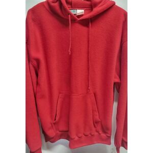 Vtg Lavender Bay Red Fleece Hoodie Sweatshirt Kangaroo Pocket Casual Size L